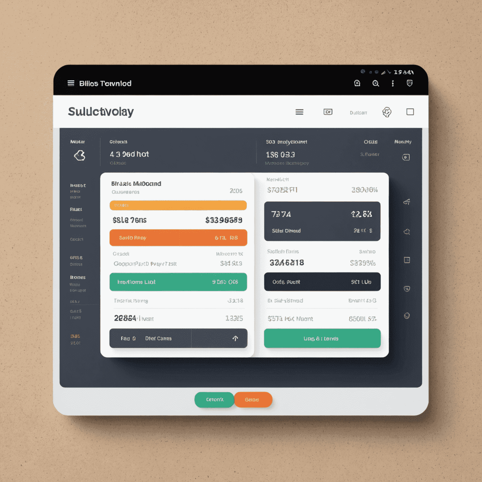 A modern and user-friendly bill pay interface showing a dashboard with various bills and payment options